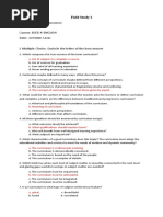 Name: Score: Course: BSED 4-ENGLISH Date: I. Multiple Choice. Encircle The Letter of The Best Answer