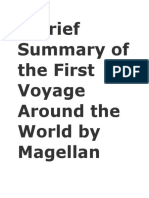 A Brief Summary of The First Voyage Around The World by Magellan
