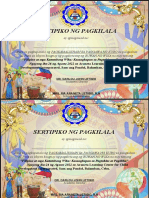 Certificates Buwan NG Wika