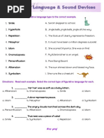 7th Grade Figurative Language Worksheet | PDF