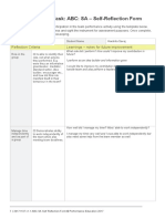 Assessment Task: ABC: SA - Self-Reflection Form: Reflection Criteria Learnings - Notes For Future Improvement