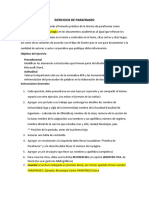 Ejercicios de parafraseo y citación en formato APA