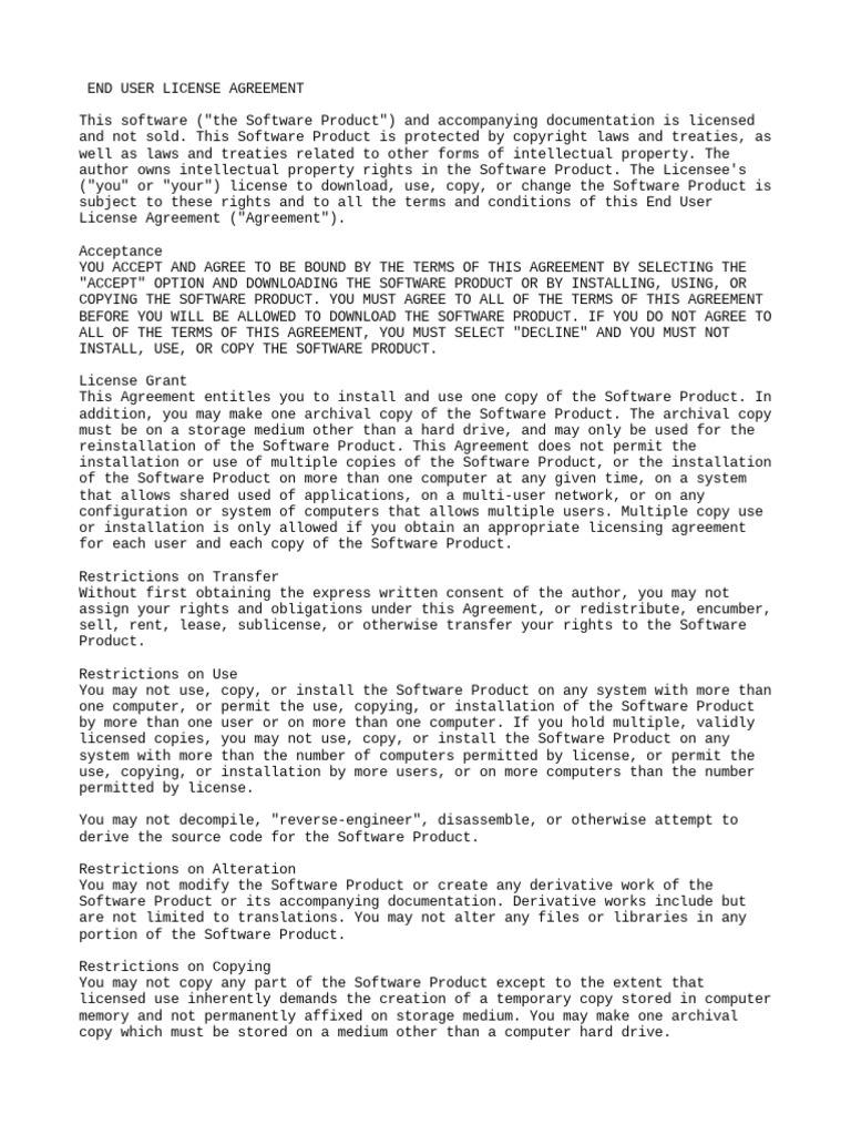Autokroma EULA | PDF | License | Legal Liability
