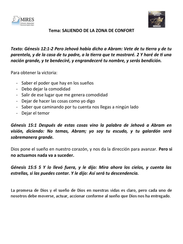 madreSALIENDO DE LA ZONA DE CONFORT CONVENCION DE HOMBRES PDF