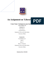 An Assignment On 'Liberal Peace': Course Name: Contemporary Peace Issues