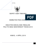 April 04, Sosialisasi Regulasi Politik