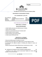 Course Outcomes Assessed: CO2, CO3: Reg - No