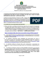 Edital NÂº 31-2022 - 1Â Chamada Da Lista de Espera - SiSU 2022.1 - Campus JP