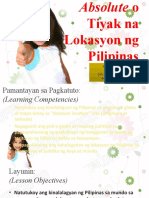 Absolute o Tiyak Na Lokasyon NG Pilipinas