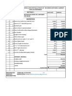 Quotation For Processing and Installation of Wooden Kitchen Cabinet and Accessories. Section 1