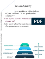 On Data Quality: Suppose You Have A Database Sitting in Front of You, and I Ask ''Is It A Good Quality Database?''