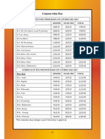 Course-Wise Fee: Schedule of Fee For Undergraduate Courses 2021-2022