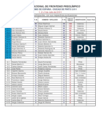 Lista de Participantes en El Abierto de Pinto 2011