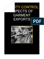 Quality Control Aspects of Garment Exports