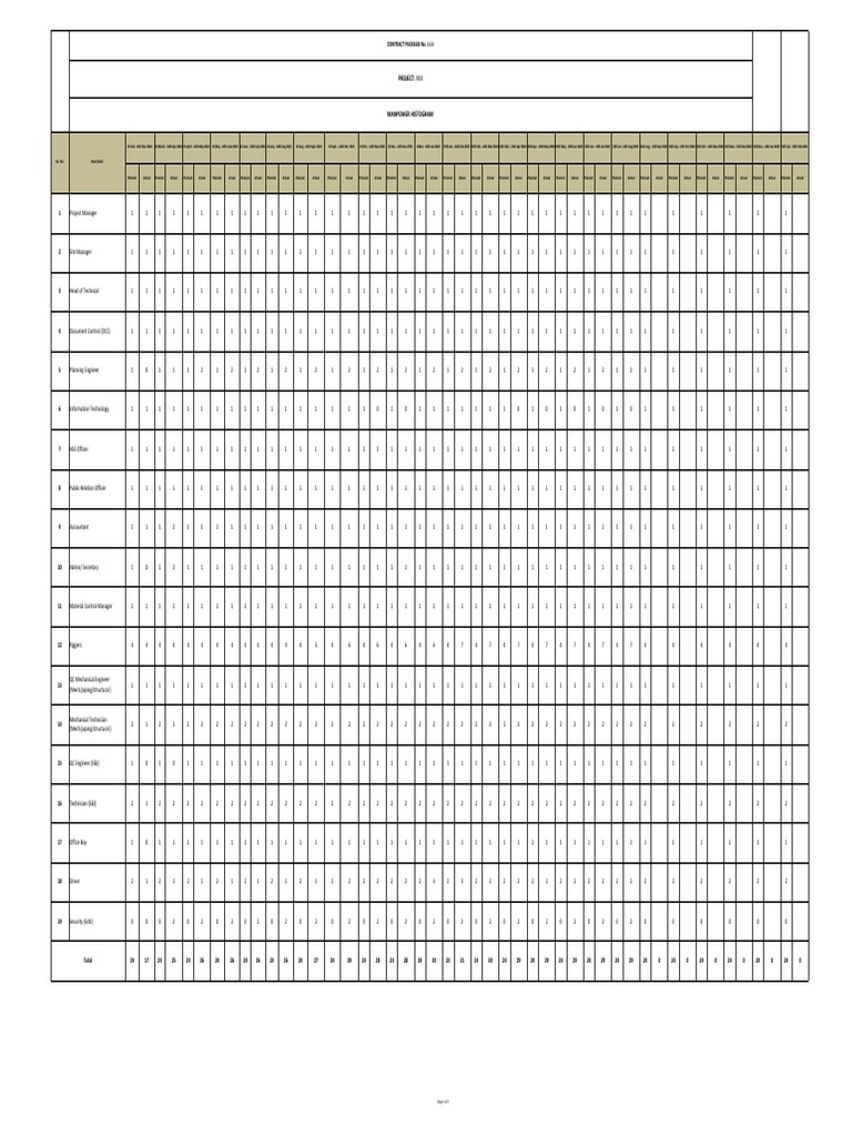 Manpower Histogram Overview | PDF