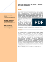 Encontro: Revista de Psicologia: Avaliação Psicológica: Da Teoria À Prática - Relato de Experiência