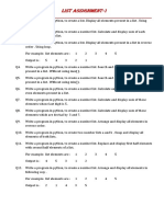 List Assignment List Assignment List Assignment List Assignment - 1 1 1 1