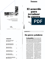 Cartilla Revista Semana. El Acuerdo para Terminar La Guerra. Todo Lo Que Hay Que Saber Sobre Lo Convenido en La Habana. (28 de Agosto de 2016)