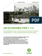 Rapporto Oxfam Gennaio 2016 - Un Economia Per Lunopercento