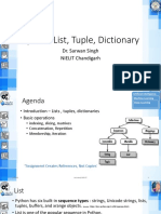 Python-List, Tuple, Dictionary: Dr. Sarwan Singh NIELIT Chandigarh