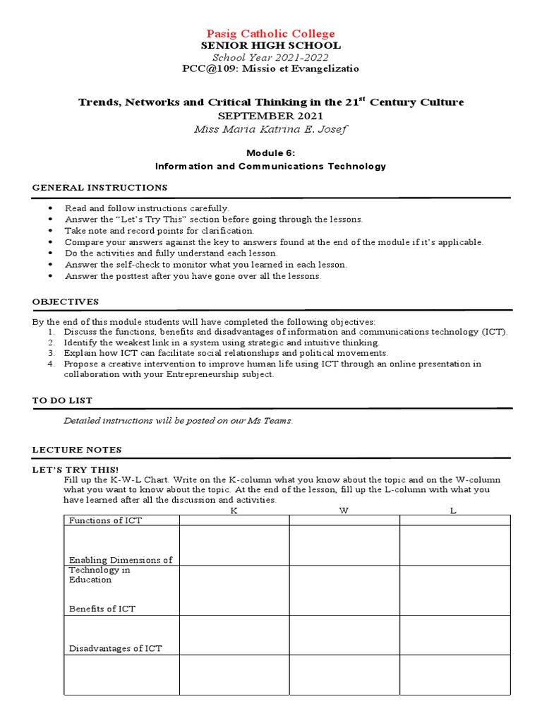Trends, Networks and Critical Thinking in The 21 Century Culture | PDF ...