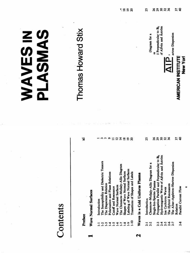 Stix, Waves in Plasmas PDF