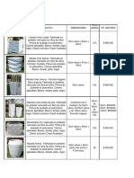 Precios y Especificaciones Macetas Creart Acabados 2022