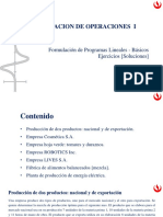 Unidad 1 - 05IMM - Formulación Programas Lineales Ejercicios Soluciones