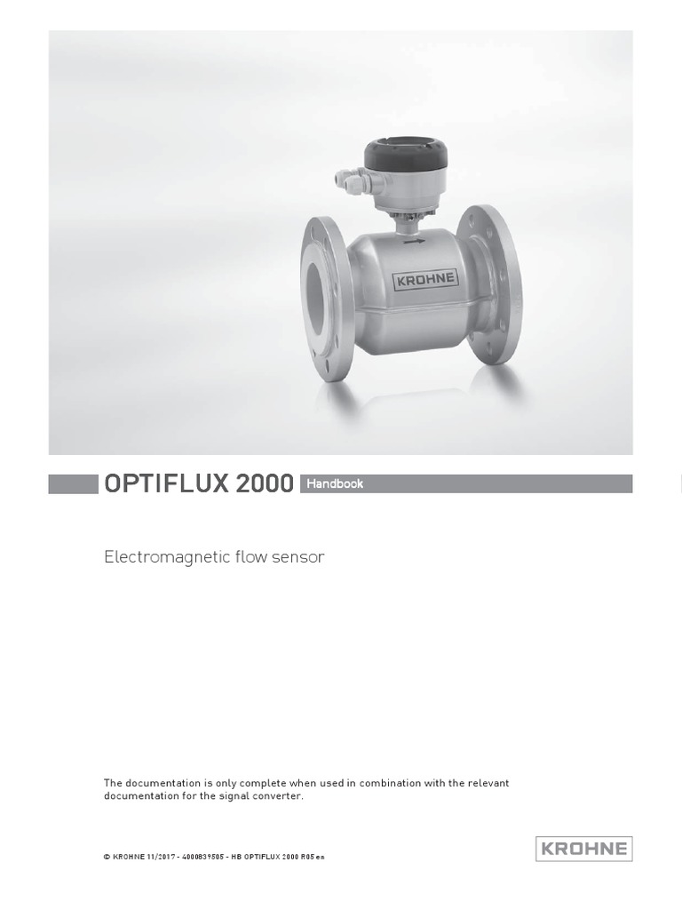 Optiflux 2000 Manual | PDF | Flow Measurement | Electromagnetic Induction