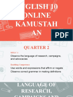 English 10 Online Kamustah AN