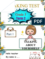 Speaking Test: Grade 5