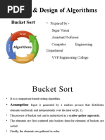 Analysis & Design of Algorithms: Bucket Sort