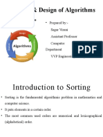 Analysis & Design of Algorithms: Introduction To Sorting