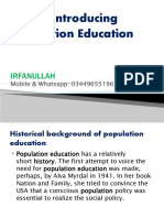 Introducing Background of Poulation Education