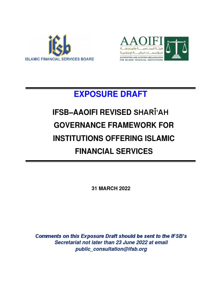 ED IFSB AAOIFI Revised Shariah Governance Framework en | PDF ...