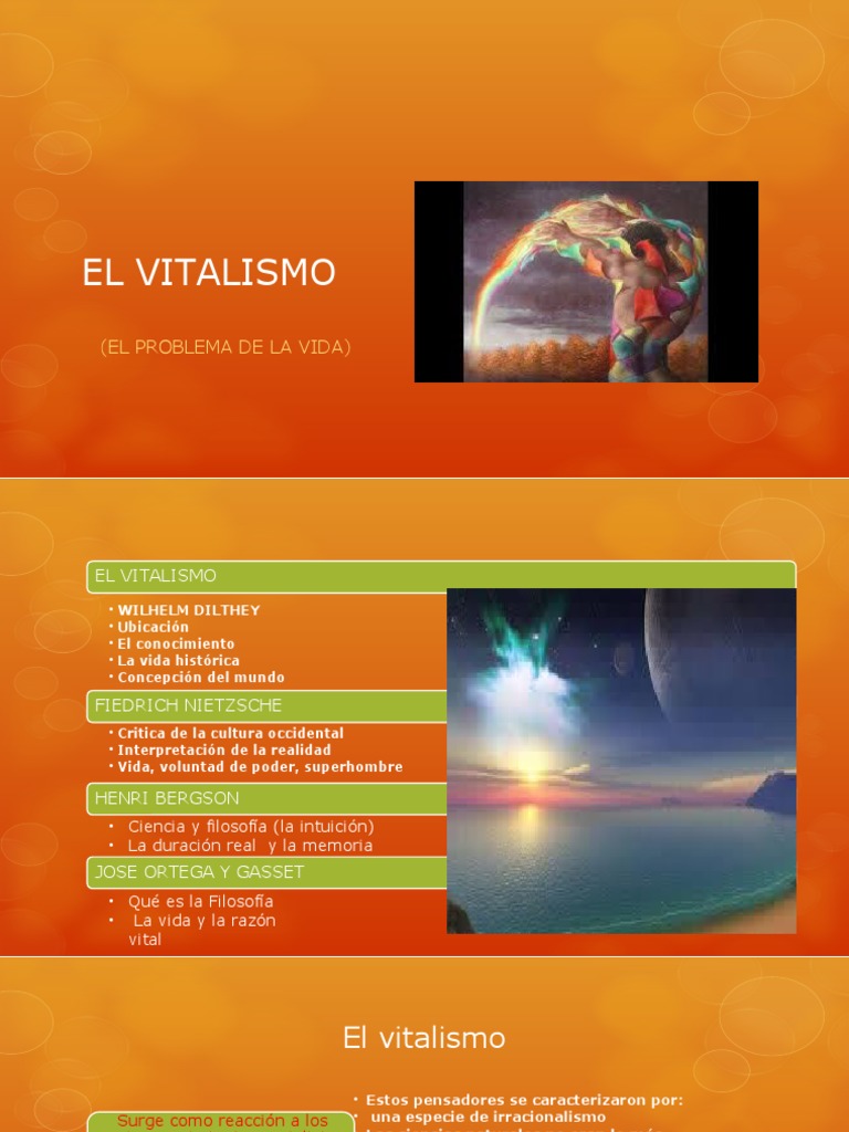 El Vitalismo | PDF | Conocimiento | Razón