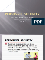 Personnel Security: Jose Melarte G.Gooco Jr. Topic 7