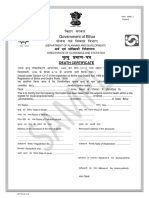 Death Certificate Form Bihar PDF Download 2021