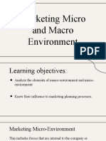 Lesson 6 - Marketing Micro and Macro-Environment