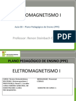 Eletromagnetismo I - Aula 00 - Plano