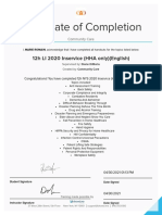 Certificate of Completion: 12h LI 2020 Inservice (HHA Only) (English)