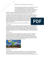 Influencia Medio Ambiental en La Producción Agrícola