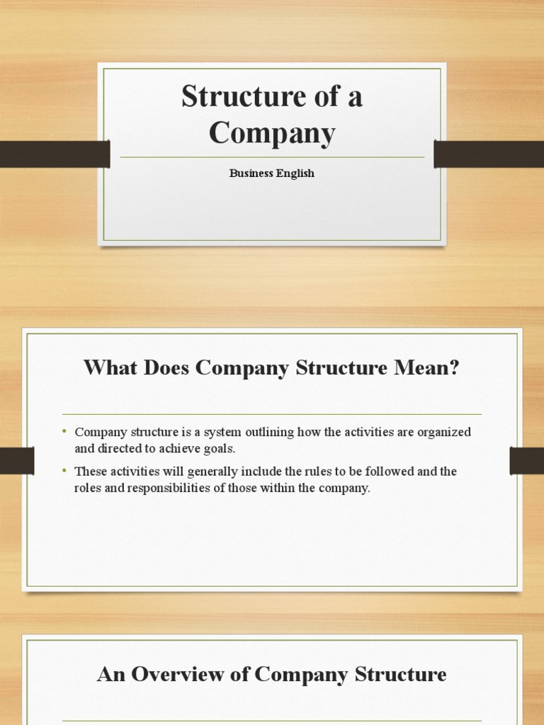 Understanding Company Structure Types | PDF | Organizational Structure ...