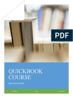Quickbook Course: (Document Subtitle)