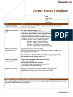 Cornell Notes Template 2 - TemplateLab