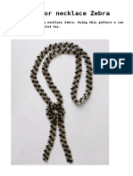 Pattern For Amazing Necklace Zebra. Using This Pattern U Can Make Beautiful Bracelet Too