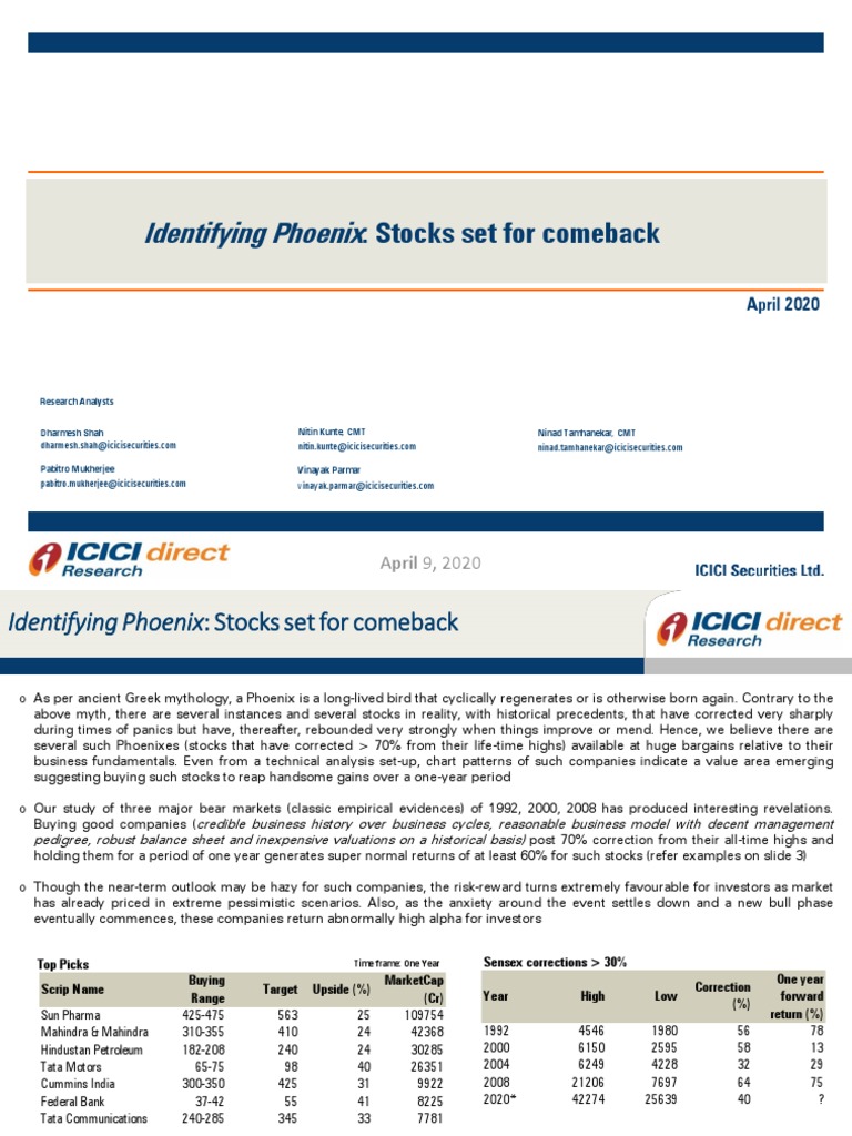 Identifying Phoenix Stocks Set For Comeback PDF Stocks