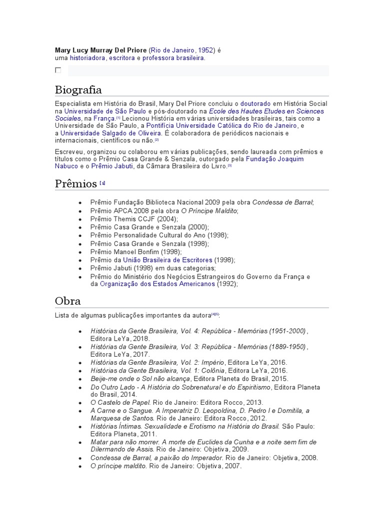 Mary Del Priore Pdf Brasil