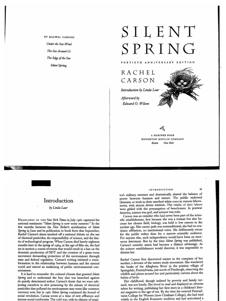 Rachel Carson Silent Spring Excerpt PDF