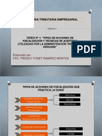 Tipos de Acciones de Fiscalizacion y Tecnicas de Auditoria Utilizadas Por La Administracion Tributaria Peruana